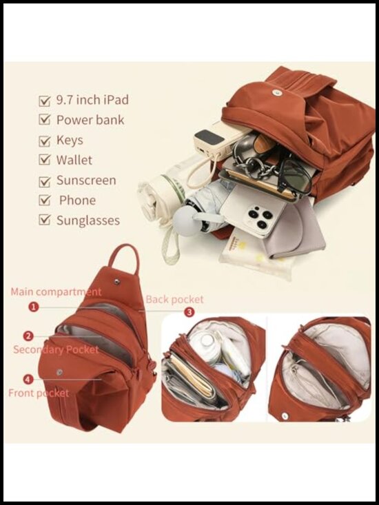 3-in-1 Anti-Theft Convertible Travel Tote Bag, Waterproof Nylon Shoulder main image 4
